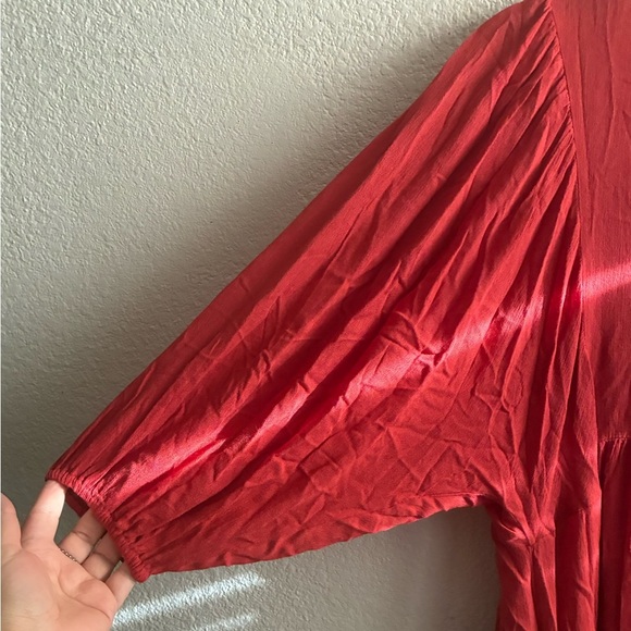 Umgee Embroidered Red/Orange  Women's Mini Dress S - Picture 8 of 10